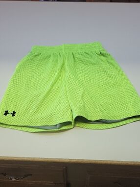 Under Armour Youth Neon Yellow-Green Athletic Mesh Shorts